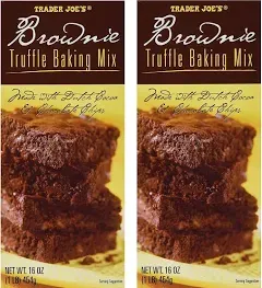 Trader Joe's Brownie Truffle Baking Mix 16 oz (Pack of 2)