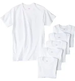 NWT Hanes 6pack Crew Neck Tagless Shirt Size Medium Men&#x27;s White