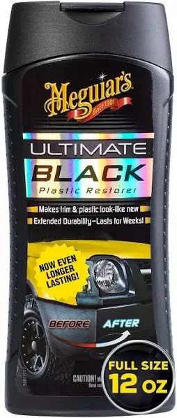 Meguiar's Ultimate Black Plastic Restorer Liquid 12oz