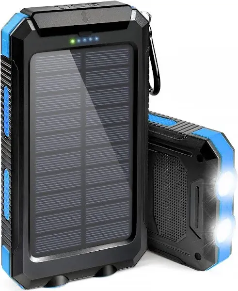 Portable Charger, Solar Charger, 38800mAh Solar Power Bank With 2.4A Usb-A Output Ports Compatible With iPhone, Samsung Galaxy, And More