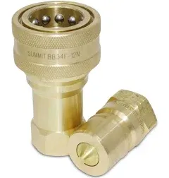 3/4″ NPT ISO 7241-B Brass Quick Disconnect Hydraulic Coupler Set …