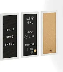 Martha Stewart Everette Cork Board, Chalk Board, and Letter Board Set