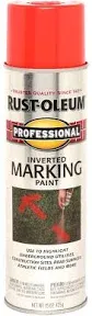 Rust-Oleum Professional Fluorescent Red-Orange Inverted Marking Paint 15 oz