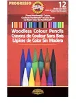 Koh-I-Noor Woodless Color Pencils Set of 12 Finest Hardtmuth Colour Used Read