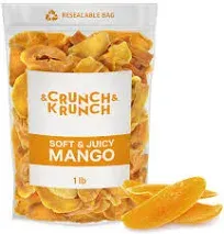 Dried Mango Slices - Delicious Soft & Juicy Mango, 16 Oz - Healthy Snack Bulk Pack, Delicious Texture, Chewy Ripened Mangos Dried Fruits with Natural Tangy Sweetness of Fresh Mangoes.