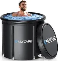 Baignoire de bain de glace ONLYCARE pour les athlètes - Mise à niveau Baignoire froide de 116 gallons avec couvercle - Capsule de glace portable d’eau froide à plusieurs couches pour la récupération thérapeutique à la salle de sport extérieure à domicile