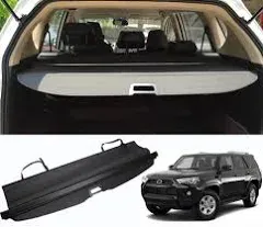 D-Lumina Cargo Cover Compatible with 2010-2024 Toyota 4Runner - Retractable Rear Luggage Trunk Security Covers Protector Anti Theft Shield Shade, Canvas