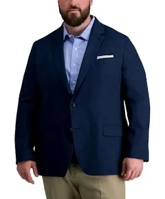 Haggar Men's The Active Series Classic Fit Gabardine Blazer (Regular and Big and Tall Sizes)