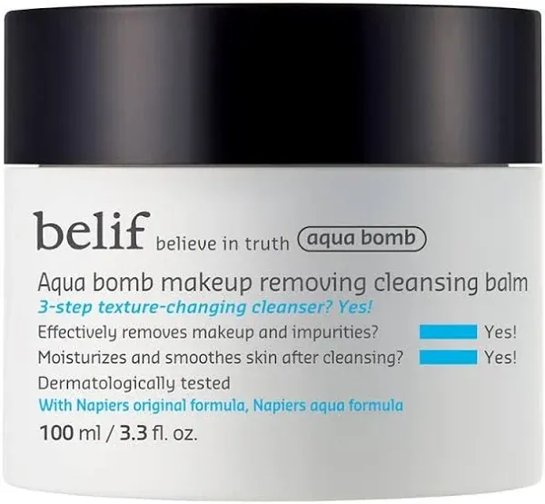 Belif 3.3 oz Aqua Bomb Make Up Removing Cleansing Balm Moisturizing NIB!