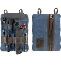 Hide & Drink, Multi-Tool Pocket Pouch XL, Compact Multipurpose EDC Zippered Bag, Mini Camping Tool Case, Knife Holster, Handmade Slim Organizer