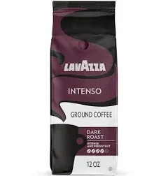 Lavazza Intenso Ground Coffee Blend, 12-Ounce Bag, Non-GMO, Full-bodied dark roa