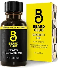 Beard Club Beard Growth Vitamin Spray -Natural Formula Fuller, Thicker Facial Ha