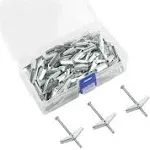 Dele 1/8X2-Inch Toggle Bolt and Wing Nut for Hanging Heavy Items On Drywall (50 Pack)