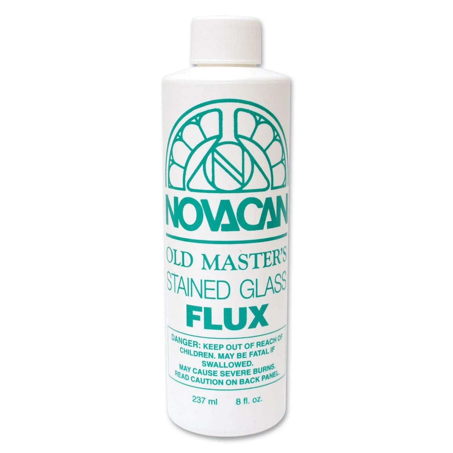 Novacan Old Masters Stained Glass Flux for Lead, Copper Foil, & Zinc - 8oz. Bottle