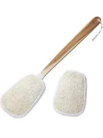 17 Inch Natural Exfoliating Loofah Back Scrubber On a Stick with Luffa Sponge...