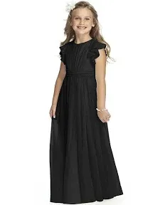 Abaowedding Fancy Chiffon Flower Girl Dresses Flutter Sleeves Junior Bridesmaid Dress