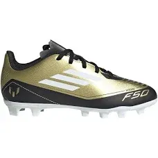 adidas F50 League FG/MG Junior Messi Firm Ground Soccer Cleats Gold