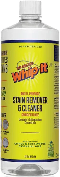 AMAZING WHIP-IT 32 Oz Multi-Purpose Stain Remover Concentrate Earth Friendly USA