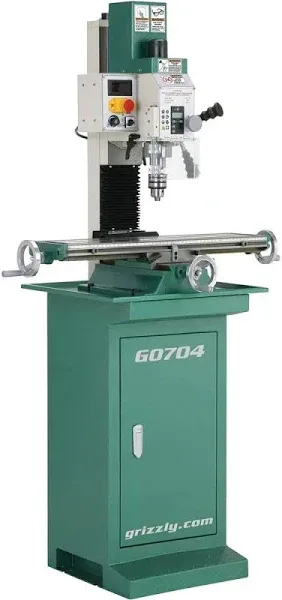 Grizzly G0704 7" x 27" 1 HP Mill/Drill with Stand