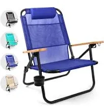 Water Buffalo Beach Chair - Premium Backpack Beach Chair for Adults - Beach Chair with Backpack Straps - Foldable and Reclining Beach Chair - Bondi