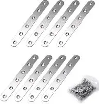 Sumnacon 8 Pcs Stainless Steel Flat Plates - 6 Inch Heavy Duty Mending Plate ...