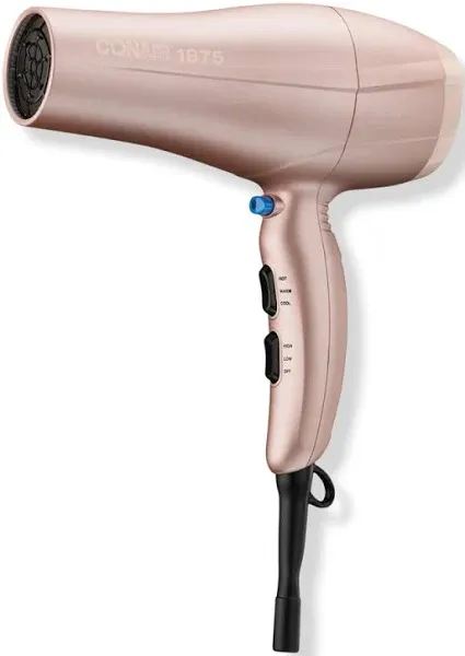 Conair Double Ceramic Hair Dryer White Rose Gold 1875 Watt