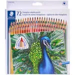 Staedtler Triangular Colored Pencils, Assorted Colors, Set of 72