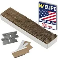 Weupe Razor Blades Utility Single Edge 100 Pack