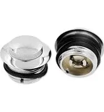 Pop Up Gas Cap Vented Fuel Tank Cap Set Reverse Thread For 1982-2010 Harley Chro