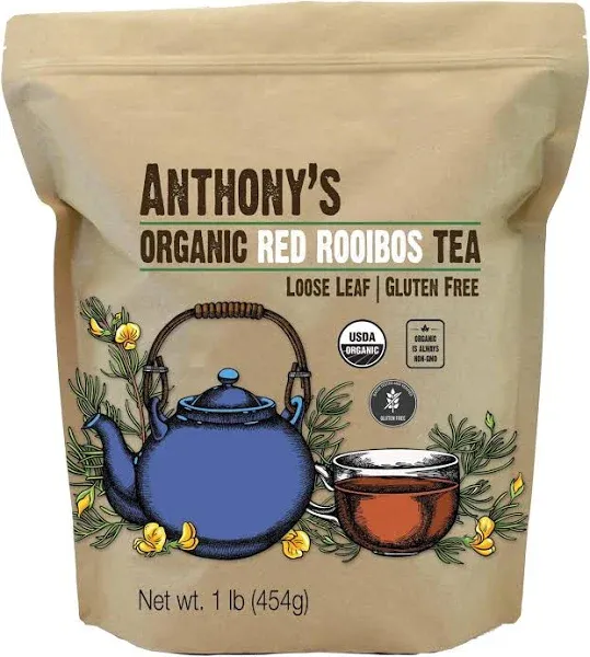 Anthony's Organic Red Rooibos Loose Leaf Tea, 1lb, Gluten Free, Non G