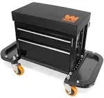 Wen GG1400 400-Pound Capacity Garage Glider Rolling Tool Chest Seat with Storage Pouch