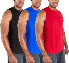 DEVOPS 3 Pack Men&#039;s Muscle Shirts Sleeveless X-Large, Black / Gray / White 