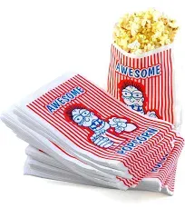 2-Ounce Popcorn Bags – Case of 100 Individual Popcorn Snack Bags – Grease Resistant Coated Paper with Large Opening by Great Northern Popcorn