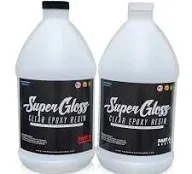 Super Gloss Epoxy Resin UV Stable Glass Like Finish for Bar Counters and Wood Tabletops, 1 Gallon Kit Easy Mixing at 1-1 by Volume