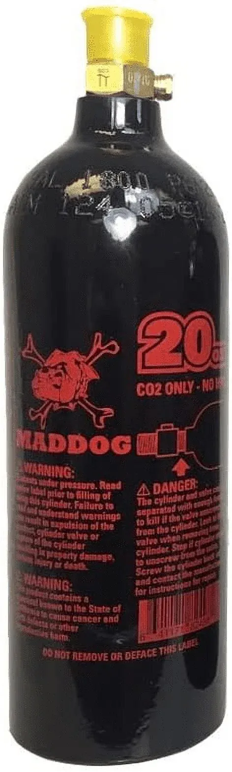 Maddog 20 Oz Refillable Aluminum Paintball Tank