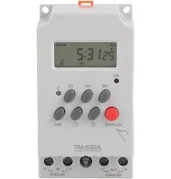 TM630A 12V DC Mini LCD Digital Microcomputer Control Power Timer Switch for Advertisement Light Box/Street Lamp/Oven/Broadcasting Equipment(DC 12V)