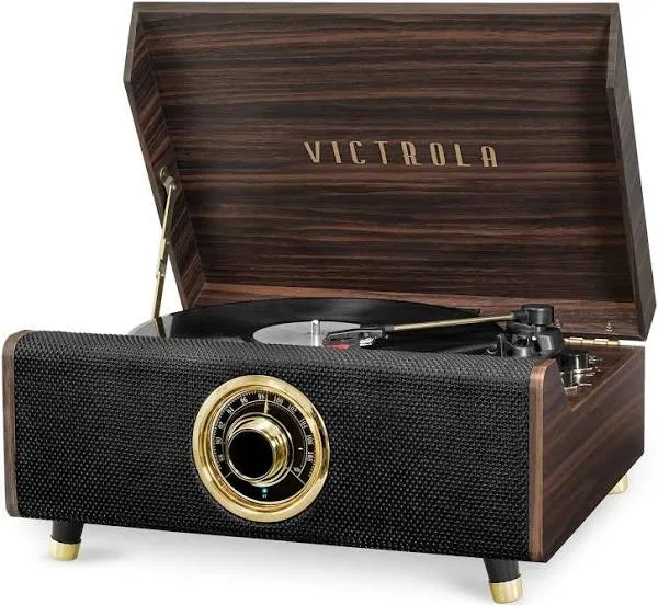 Victrola'S 4-In-1 Highland Bluetooth Record Player With 3-Speed, Vta-330B-Fot