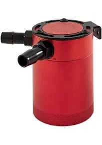 Mishimoto Compact Baffled Oil Catch Can - 2-Port Red