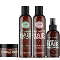 Moerie Mineral Shampoo and Conditioner Plus Hair Growth Spray Set – Ultimate Hair Care Pack – for Longer, Thicker, Fulle