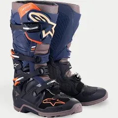 Alpinestars Tech 7 Enduro Drystar Boots Black Night Navy Warm Gray