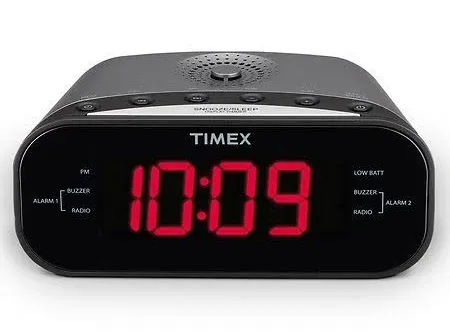 TIMEX AM/FM Dual Alarm Clock Radio T231 WHTE Plays Music From Your Smart Phone