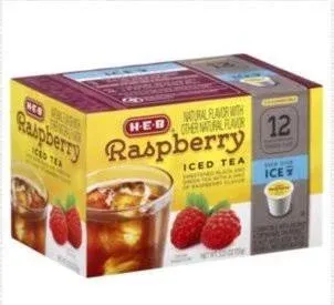 Heb Raspberry Iced Tea Single Serve Compatible with Keurig K-Cup Brewers - 12 Count