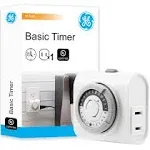 GE Indoor Plug-in Basic Timer For Lamps Seasonal Portable Fans