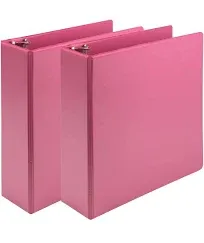 Samsill Earth&#039;s Choice 3&#034; 3-Ring View Binders Pink 2/Pack (SAMU86876)