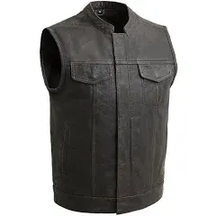 Sharp shooter Men's Motorcycle Leather Vest