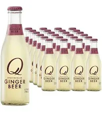 24 x Q Mixers Premium Ginger Beer Real Ingredients &amp; Less Sweet  6.7 Fl oz