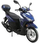 HHH Vitacci SPARK 150 Gas Scooter GY6 engine and Fully Automatic CVT transmssion 150cc Scooter 4 Stroke Street Bike 150cc Moped 14 inch tires adult bike( BLUE )