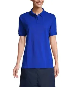 Lands' End Women's School Uniform Short Sleeve Mesh Polo Shirt