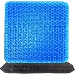 Gel Seat Cushion for Long Sitting, Double Thick Office Desk Home Wheelchair