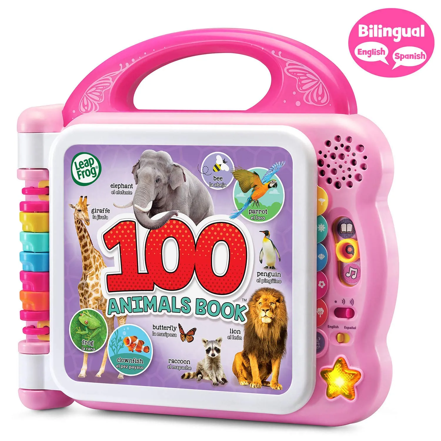 LeapFrog 100 Animals Book - Green Model 6095 Bilingual Learning Book 18m+